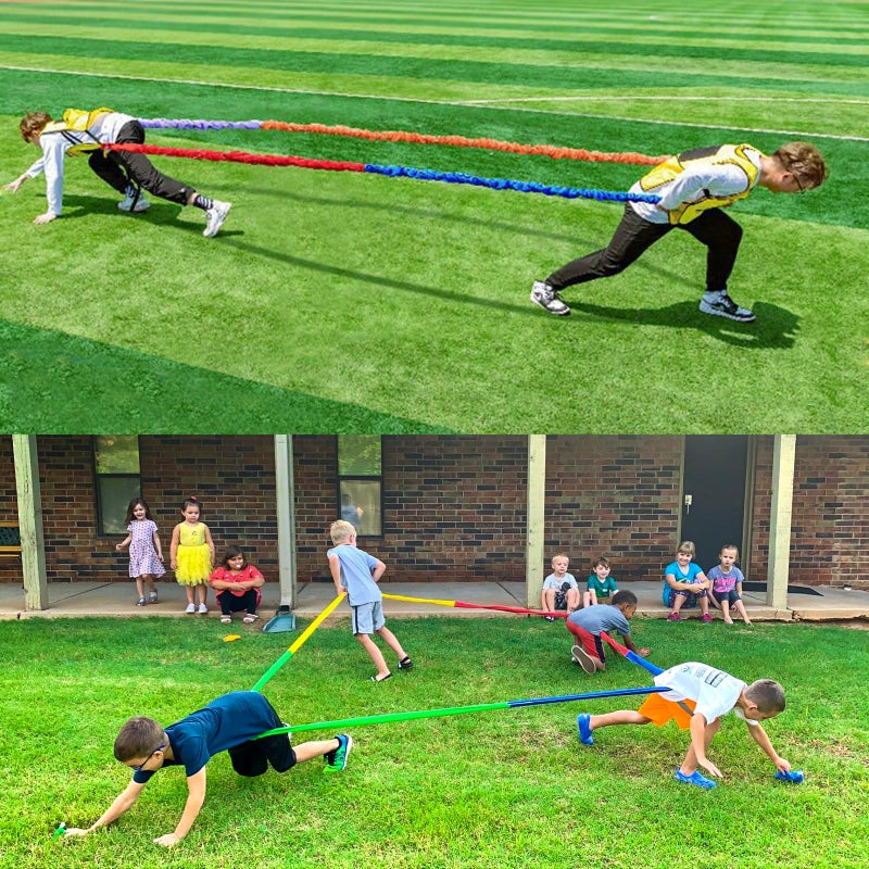 Sonyabecca Elastic Fleece Cooperative Stretchy Band Integrations Dynamic Movement Exercise Latex Band Stretchy 12 Feet Creative Movement Prop for Group Activities Special Needs Large Motor Coordination - Image 1
